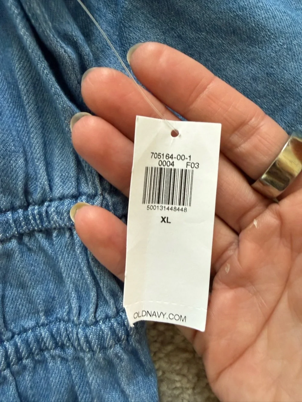 Old Navy Light Blue Denim Jumpsuit with Wide Legs - Picture 7 of 10